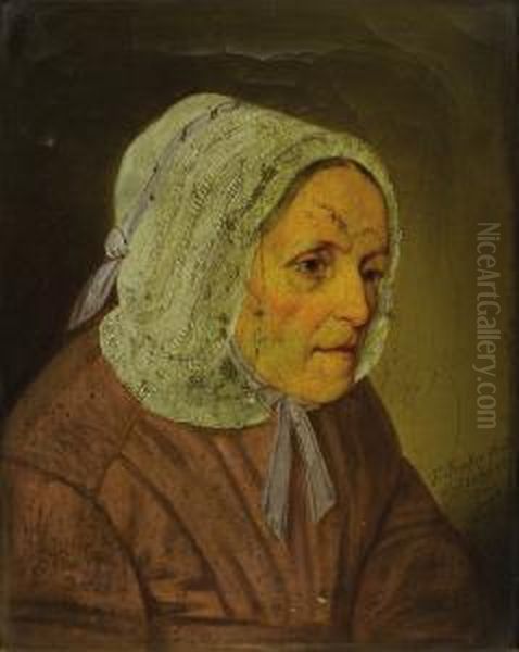 Portrait, Woman Wearing A Lace Cap - view 1