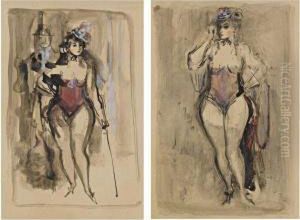 A Group Of Eight Drawings by Konstantin Ivanovich Rudakov