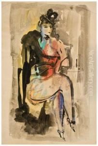 Seated Woman by Konstantin Ivanovich Rudakov