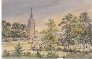 A Group Of Watercolours Taken In Northamptonshire, Including Views Of Byfield And Guilsborough by Edward Rudge