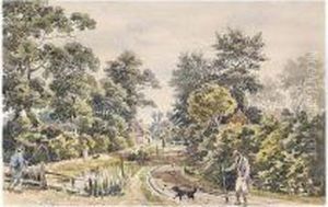 A Group Of Watercolours Taken In Warwickshire, Including Views At Willoughby And Dunchurch by Edward Rudge