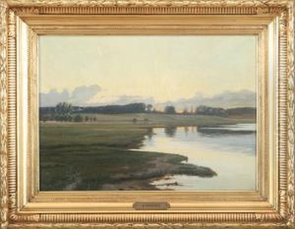 Inlet Landscape With Sunset - view 1