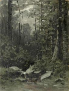 The Forest In Moonlight by Hermann Rudisuhli