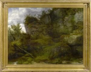 Wooded Landscape With Rocks Wooded Landscape With Rocks