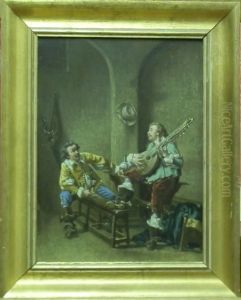 Les Musiciens A La Taverne by A. Rueff