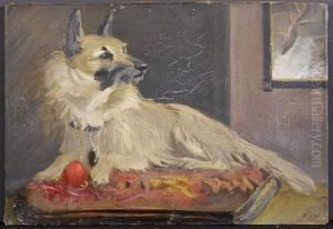 Hundebildnis. by Ernst Georg Ruegg