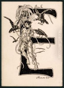 A) Letra Capitular "e". by Julio Ruelas