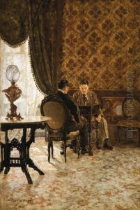 Les Joueurs D'echecs Dans Un Interieur Les Joueurs D'echecs Dans Un Interieur