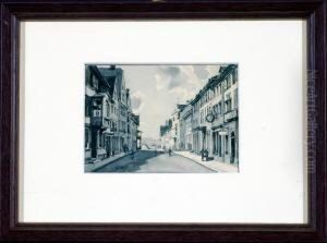 Belebter Strasenzug In Stockach by Joseph Ruep
