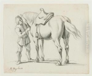 Peasant With Horse. by Johann Georg Lorenz Rugendas