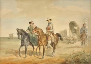 Paseo. Rugendas Y Una Dama by Johann Moritz Rugendas