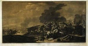 Equestrian Military Scenes by Johannes Christian Rugendas