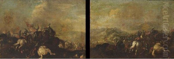 A Cavalry Battle Scene - view 1