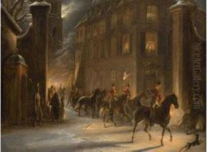 Nachtliche Schlittenfahrt
Bei Fackelschein by Ludwig Sigismund Ruhl