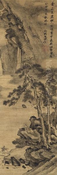 Playing Qin Under The Pine - view 1