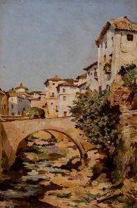 Vista Del Paseo Del Darro Desde Plaza Nueva, Granada by Manuel Ruiz Guerrero