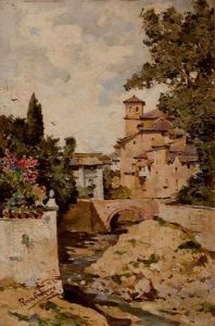 Acera Del Darro Con La Iglesia De San Pedro Y San Pablo, Granada