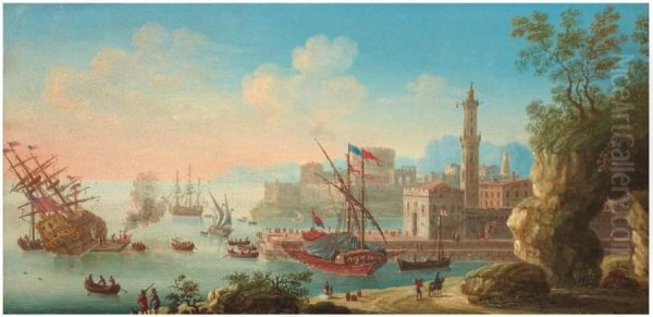 Galere Accostant Le Port - view 1