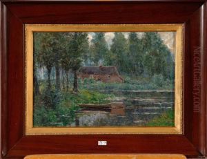 Chaumiere Au Bord De L'etang by Henry Rul