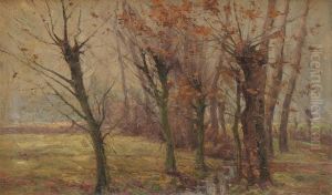 Tree Landscape Near The Water by Henry Rul