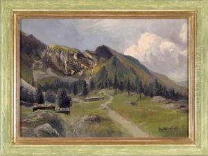 Die Grawandalm(weg Zur Berliner Hutte, Zillertal, Tirol) by Joseph Rummelspacher