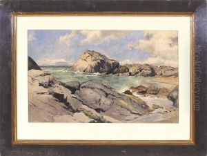 Felsige Strandlandschaft by Joseph Rummelspacher