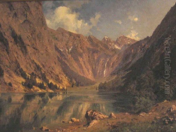 Mountain Valley Lake Scene - view 1