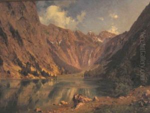 Mountain Valley Lake Scene by Joseph Rummelspacher