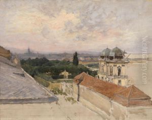 View From Theartist""""s Flat According To Inscription On The Reverse by Franz Rumpler