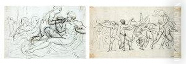 Servants Feeding A Recumbent Figure - view 1