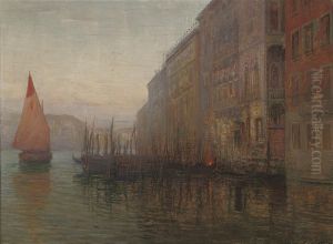 Dawn On The Grand Canal by Mikhail Rundaltsov