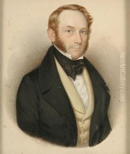 Portrait Of A Gentleman, With Another Portrait Of A Lady By Benjamin R.green Portrait Of A Gentleman, With Another Portrait Of A Lady By Benjamin R.green