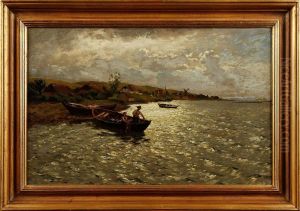 Fiskare Vid Sin Bat by Ludwig Fried. Julius Runge