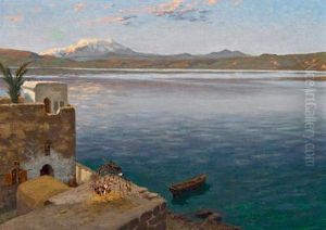 Blick Auf Den See Genezareth by Ludwig Fried. Julius Runge