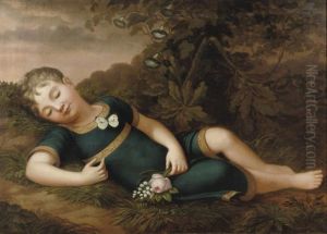 A Sleeping Child On A Forest Floor by Philipp Otto Runge