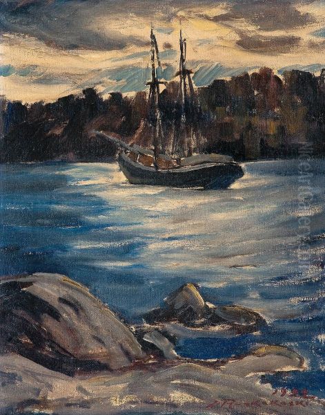 At Anchor In A Deserted Creek - view 1