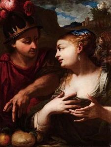 Nobildonna Con Guerriero by Francesco Ruschi
