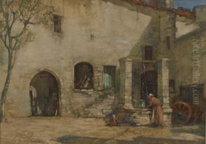 An Old Well Head, Villeneuve, Avignon by George Robert Rushton