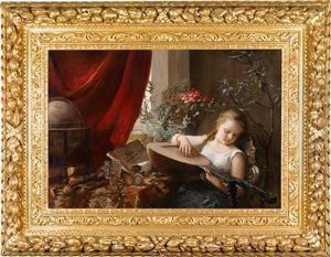 Die Kleinelautenspielerin by Franz, Russ Jnr.