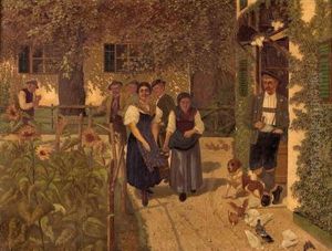 Die Hubsche Bauernstochter Im Sommergarten