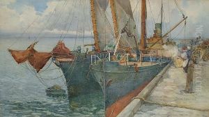 A Busy Quayside by Lilian Russell - Bell