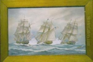 Naval Battle by Edward John Russell