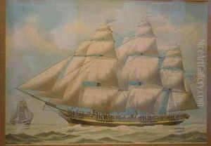 Schooner And Brigantine At Sea