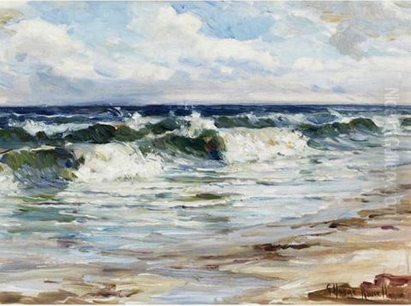 Waves Breaking At The Shore - view 1