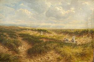 Figures Picnicing On The Dunes by H.A. Russell