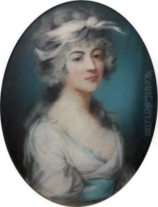 Portrait De Femme Avec Un Noeud Dans Les Cheveux by John Russell