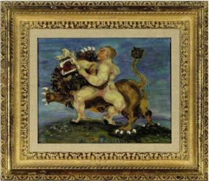 Gilgamesh And The Lion by Morgan Russell