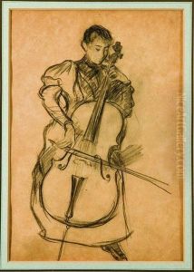 The Cello Player by Walter Westley Russell