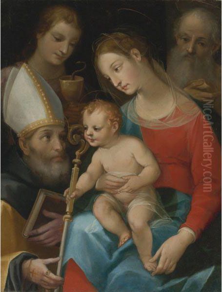 Madonna And Child With Saints Augustine, John The Evangelist Andjoseph - view 1