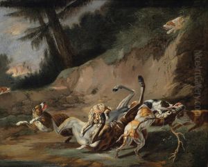 La Caccia Al Cervo by Carl Borromaus Andreas Ruthart